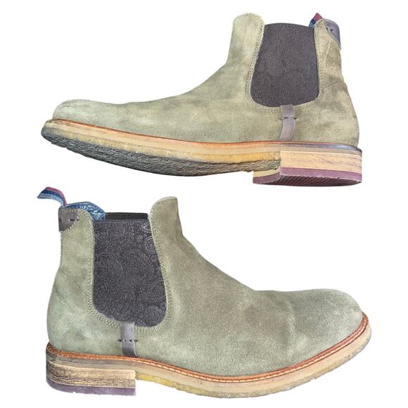 Ted Baker Men's Bronzo Suede Chelsea Boots - dark green - size 9 - Picture 10 of 12